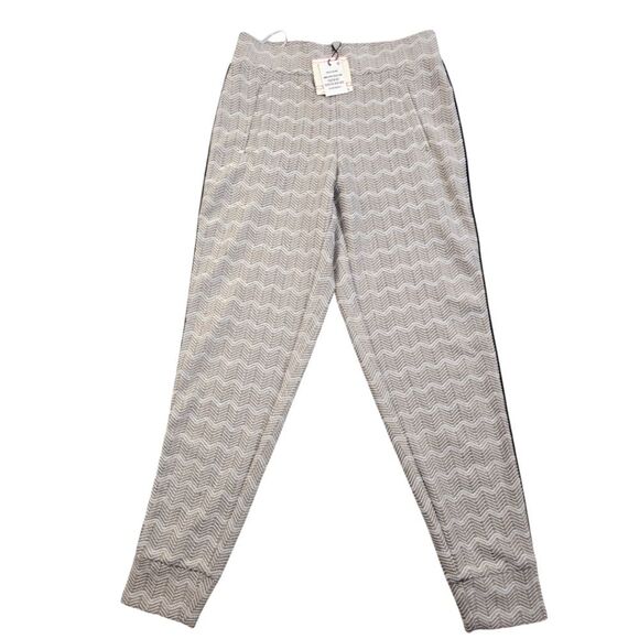 ANNE KLEIN NWT Womens Metallic Textured Side-Striped Jogger Pants XS - Picture 3 of 13